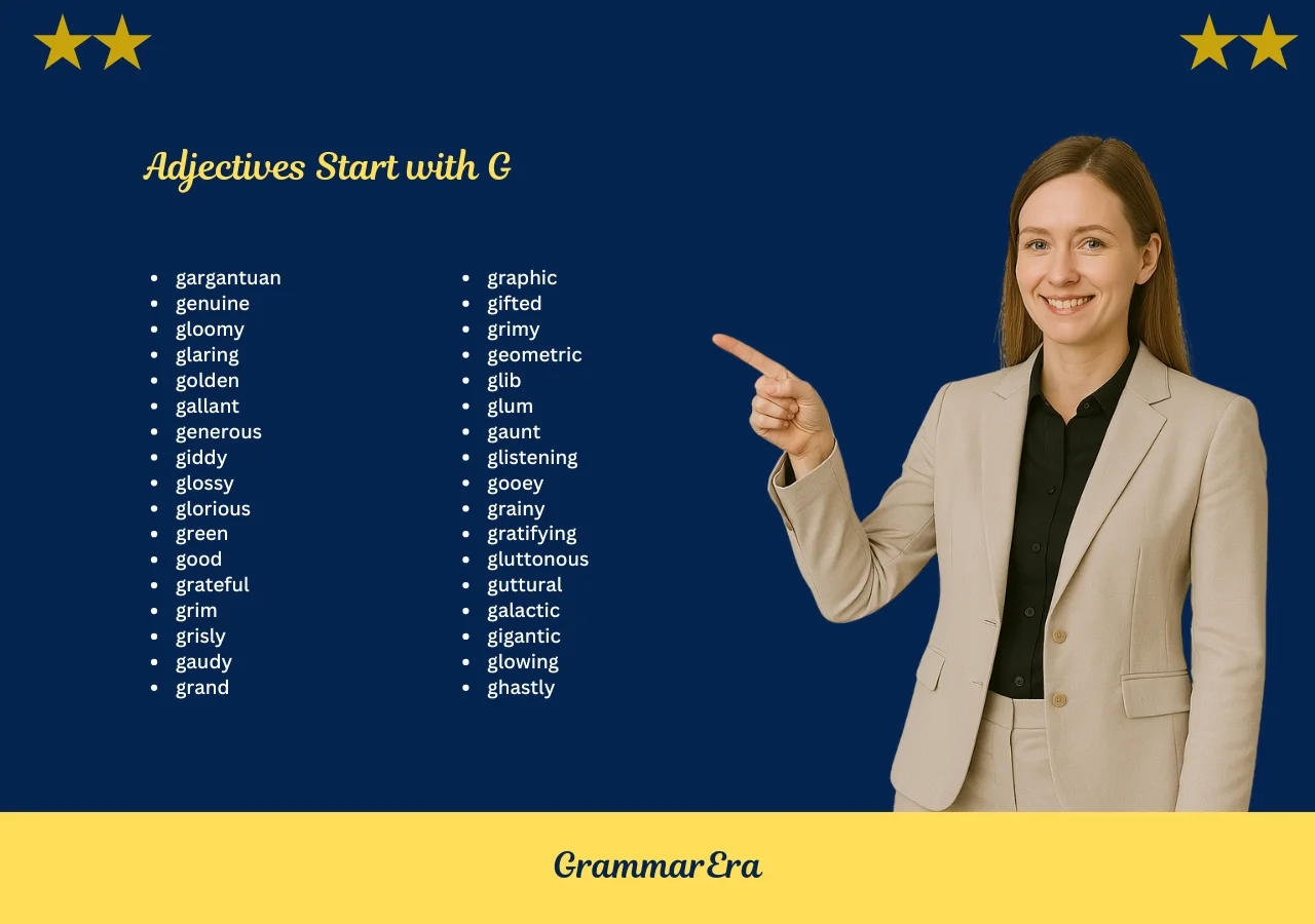 Adjectives Start with G