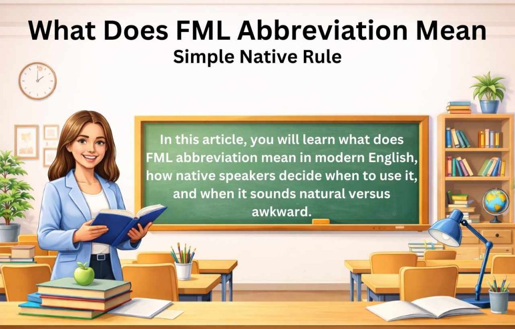 What does FML abbreviation mean? Learn its real meaning, emotional tone, correct usage, and when it sounds natural or awkward.