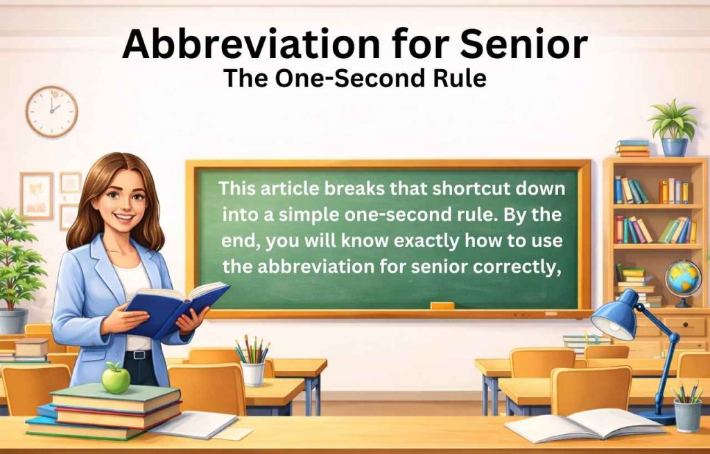 Learn the correct abbreviation for senior, when to use Sr., when to spell it out, and the one-second rule native speakers follow.
