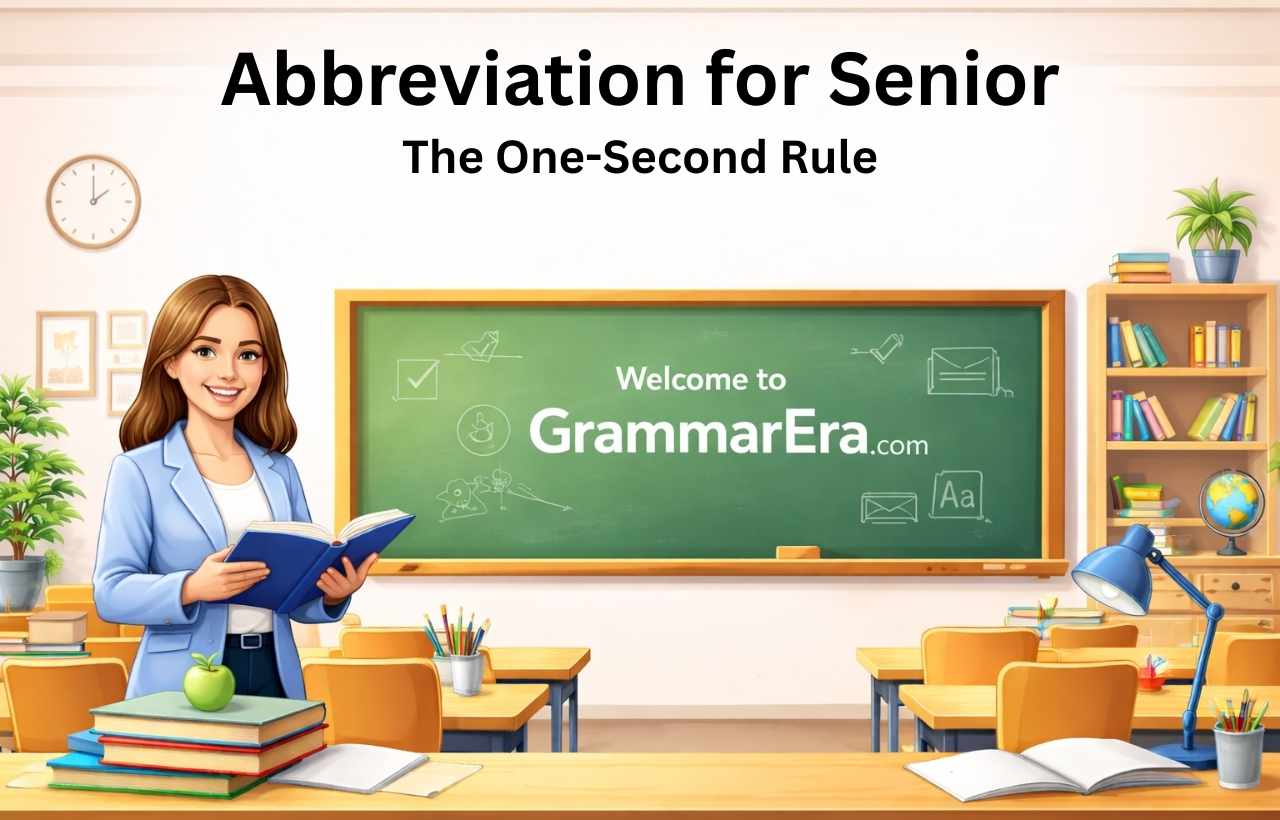 Abbreviation for Senior (Sr.): The One-Second Rule
