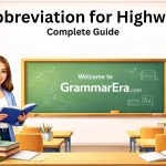 Abbreviation for Highway