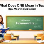 Illustration showing ONB meaning in text explained on smartphone screen with social media apps like TikTok, Snapchat, and Instagram chats.