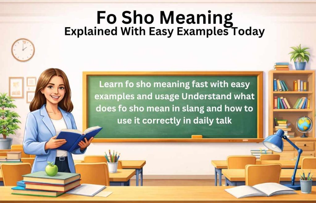 Fo sho used in sentences showing informal texting and everyday conversation examples