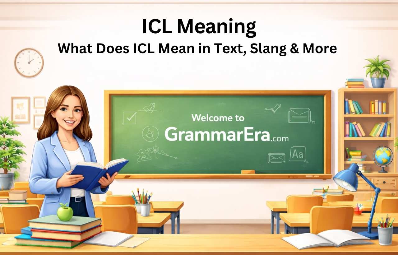 ICL meaning in text explained with examples of slang usage in WhatsApp and social media chats showing “I Can’t Lie” expression.