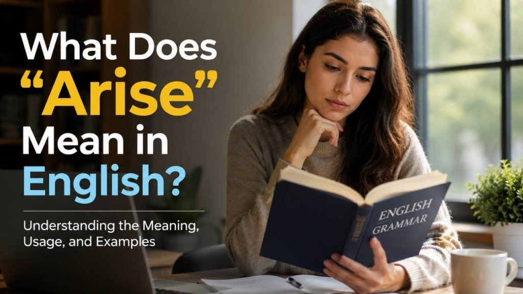 What Does “Arise” Mean in English?
