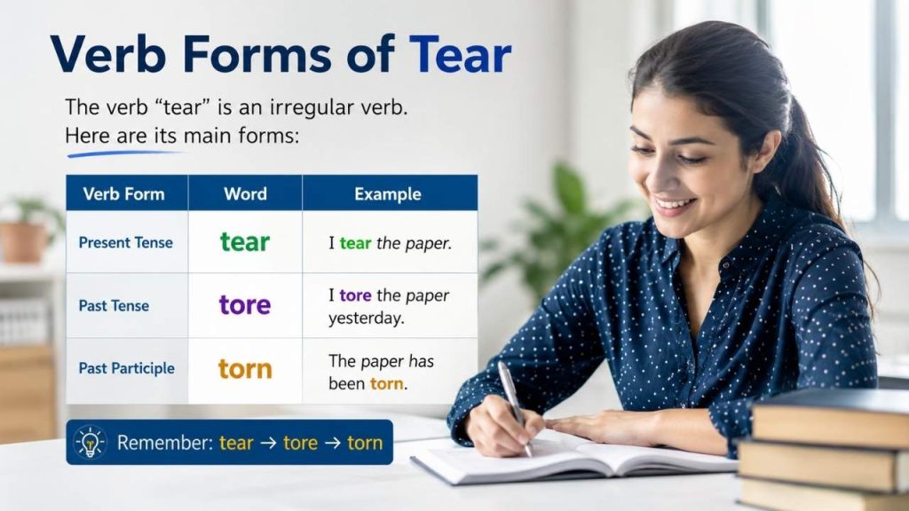 Verb Forms of Tear 