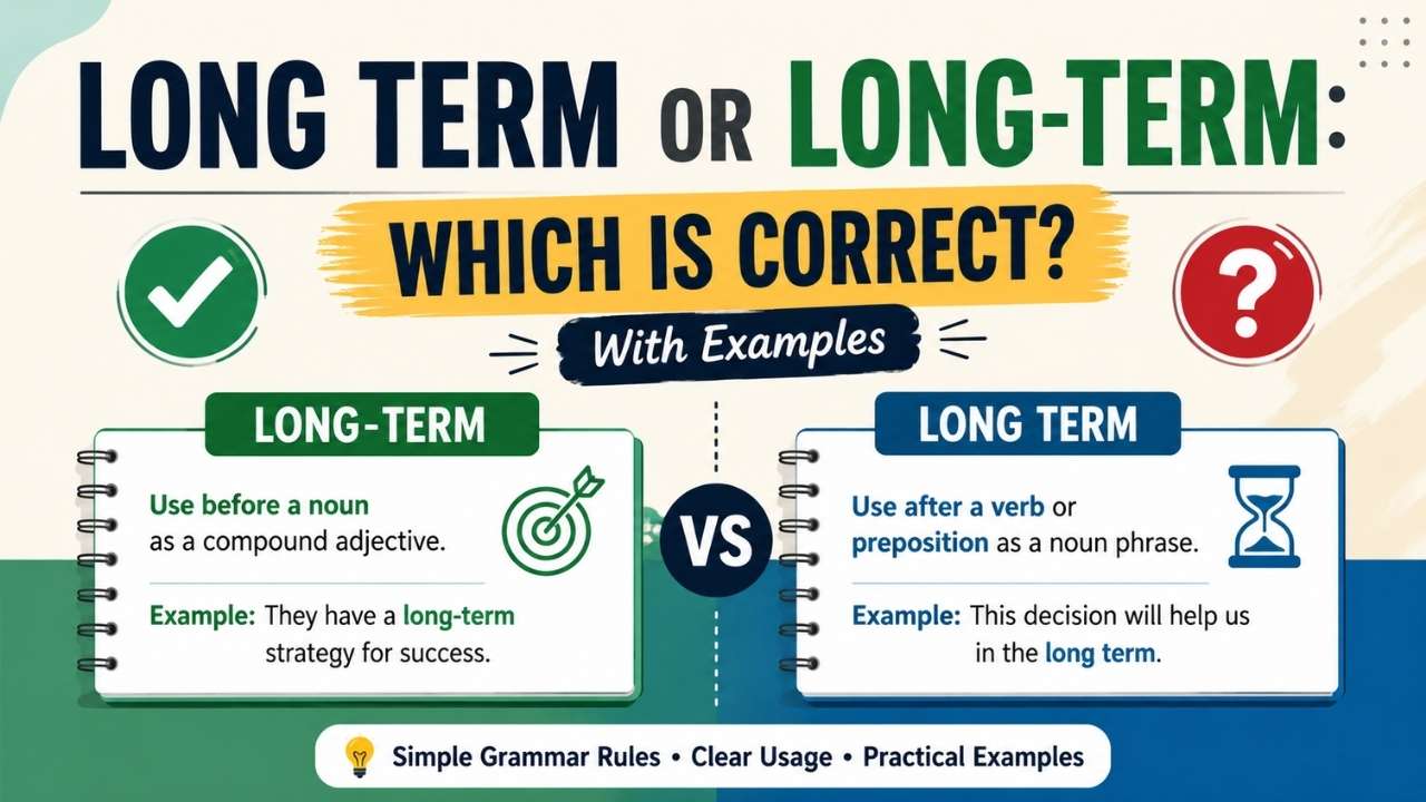 Many writers feel confused about long term or long-term because both forms appear in everyday writing.