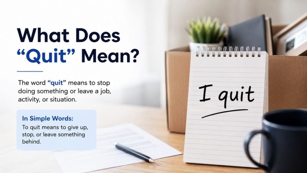 What Does “Quit” Mean?