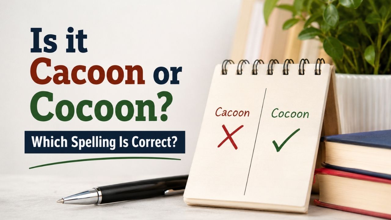 This confusion often appears in searches like “cacoon or cocoon,” “cocoon vs cacoon,” and “which spelling is correct cocoon or cacoon.