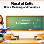 The plural of knife is a small grammar topic that often confuses learners and even native speakers.
