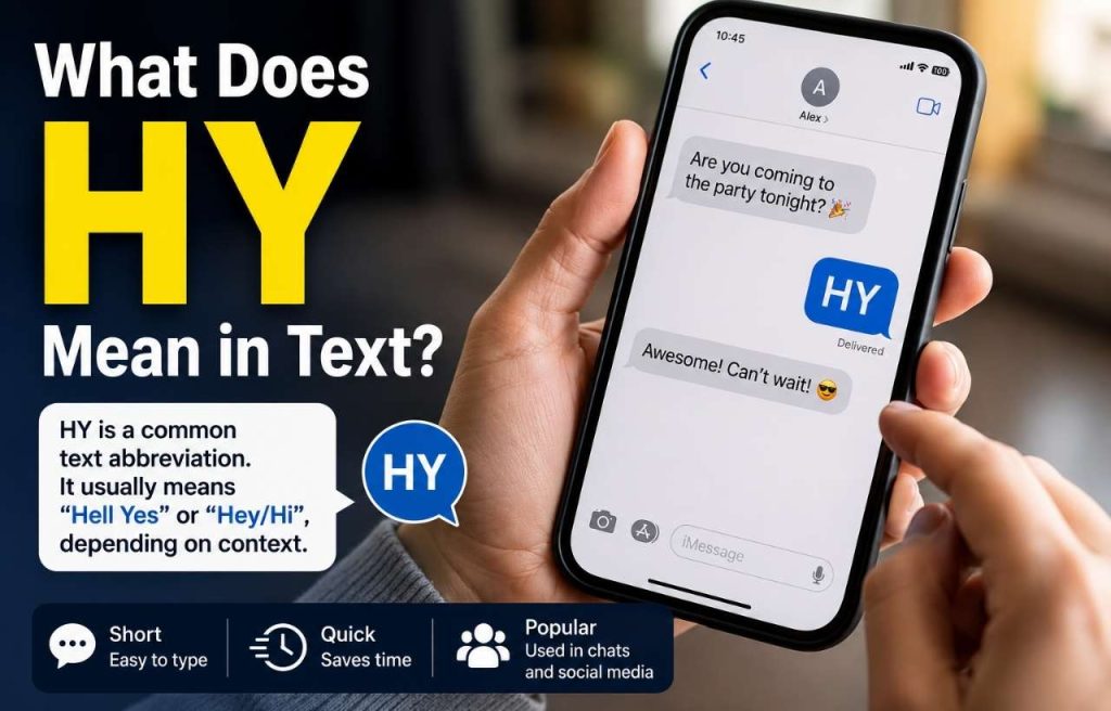 HY meaning in text refers to a short and simple abbreviation used in chat conversations.