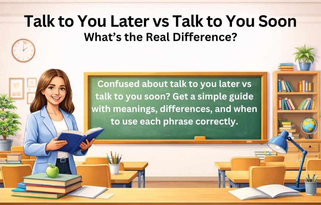 Text message showing talk to you later used in casual conversation between friends