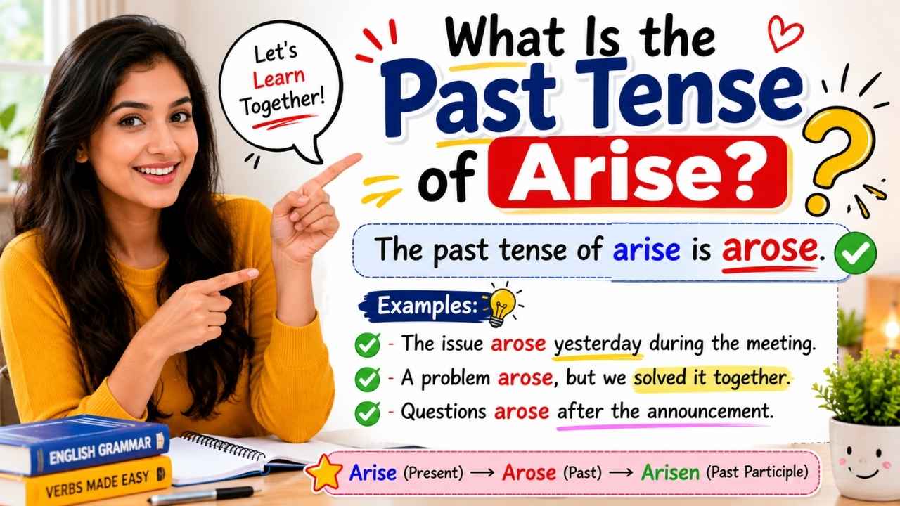 Many English learners wonder, what is the past tense of arise?