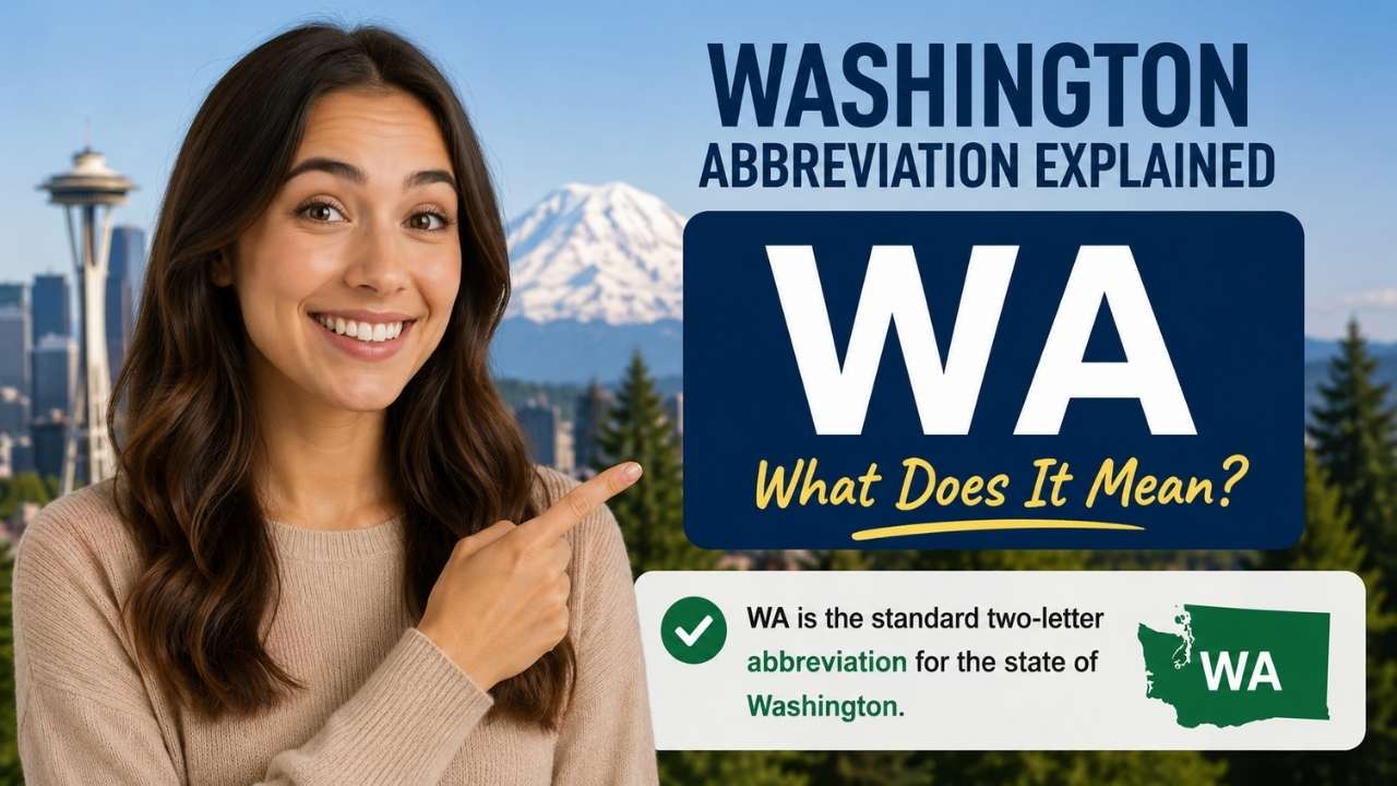 The Washington abbreviations is commonly written as “WA”, which stands for Washington State in the United States.