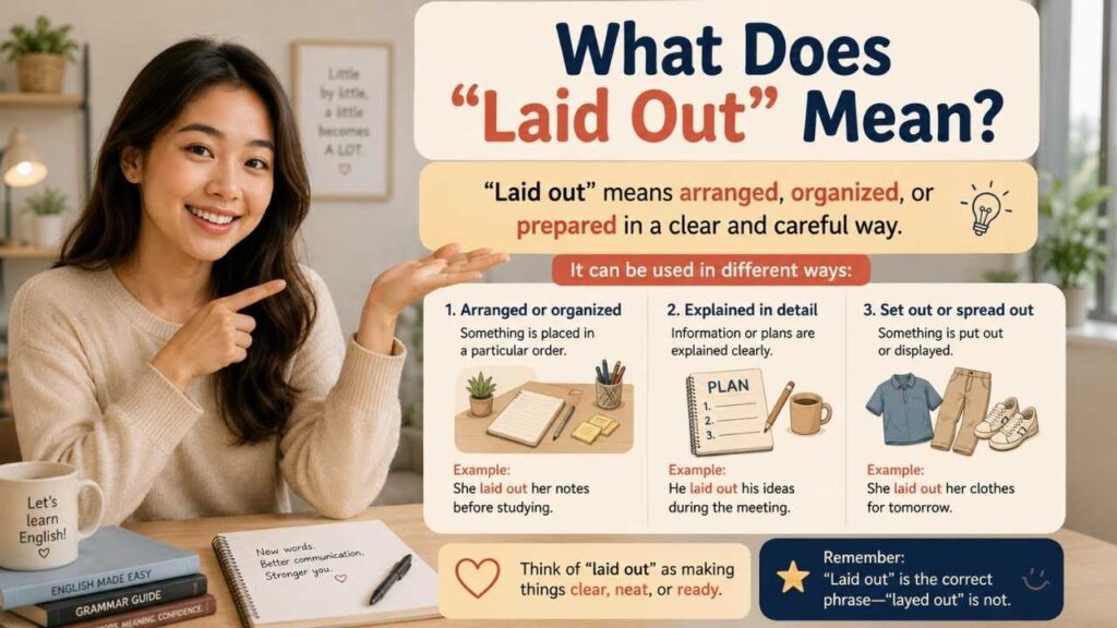 What Does “Laid Out” Mean?