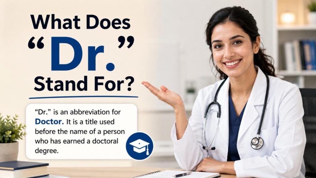 What Does “Dr.” Stand For?
