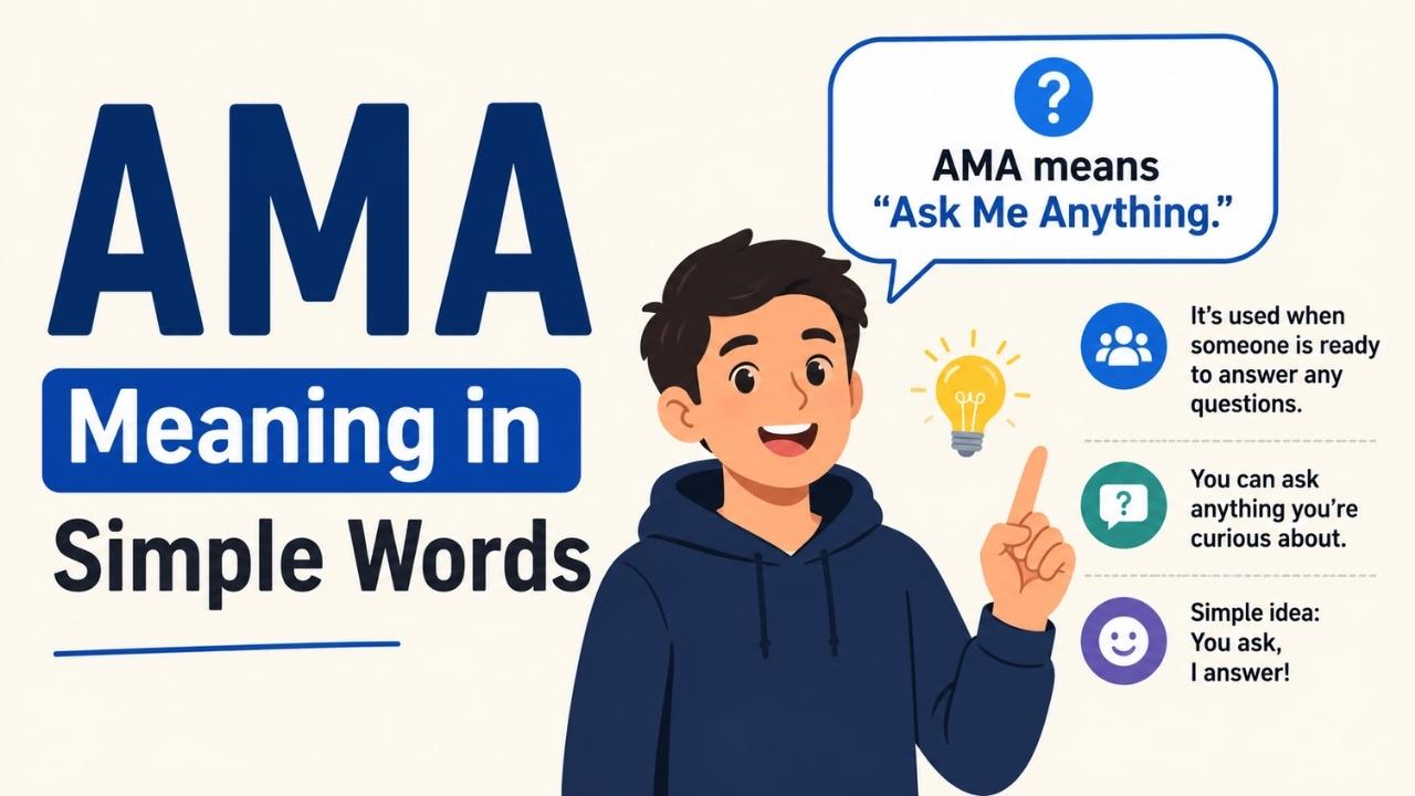 AMA meaning most commonly stands for “Ask Me Anything.”