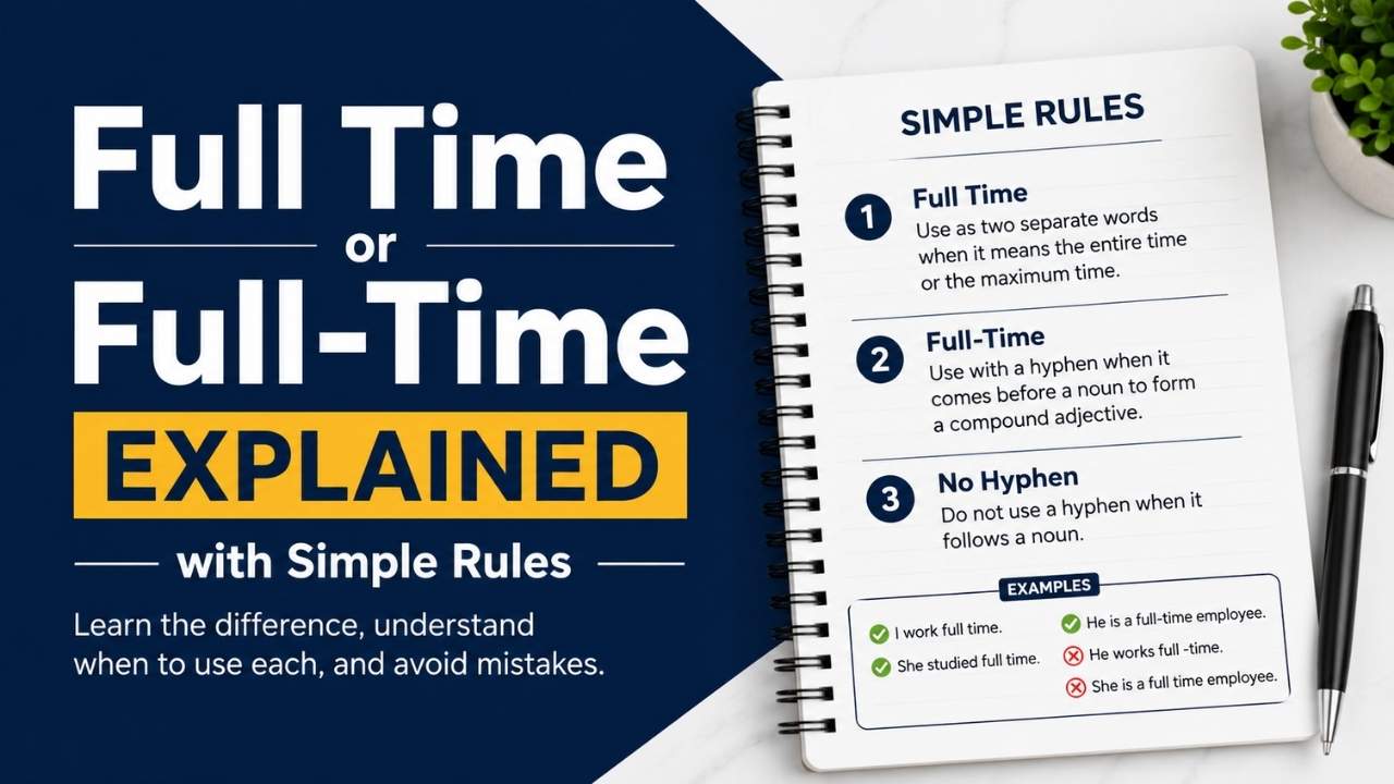 Have you ever stopped while writing and wondered whether it should be full-time or full time?