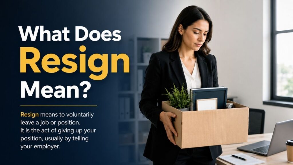 What Does “Resign” Mean?