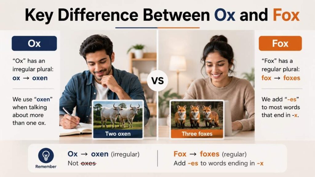 Key Difference Between Ox and Fox