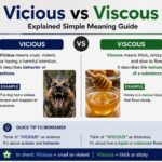 The words “viscous” vs “vicious” are often confused because they look and sound similar