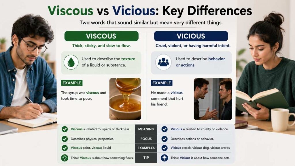 Viscous vs Vicious: Key Differences