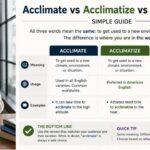 Many writers get confused when they see acclimate vs acclimatize, and acclimatise, but these words are closely related.