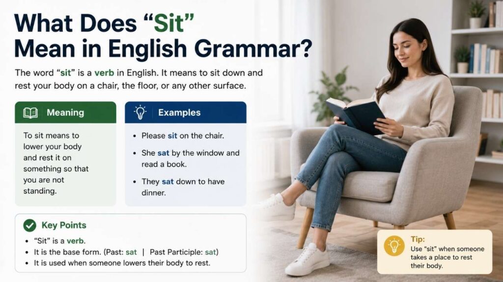 What Does “Sit” Mean in English Grammar?