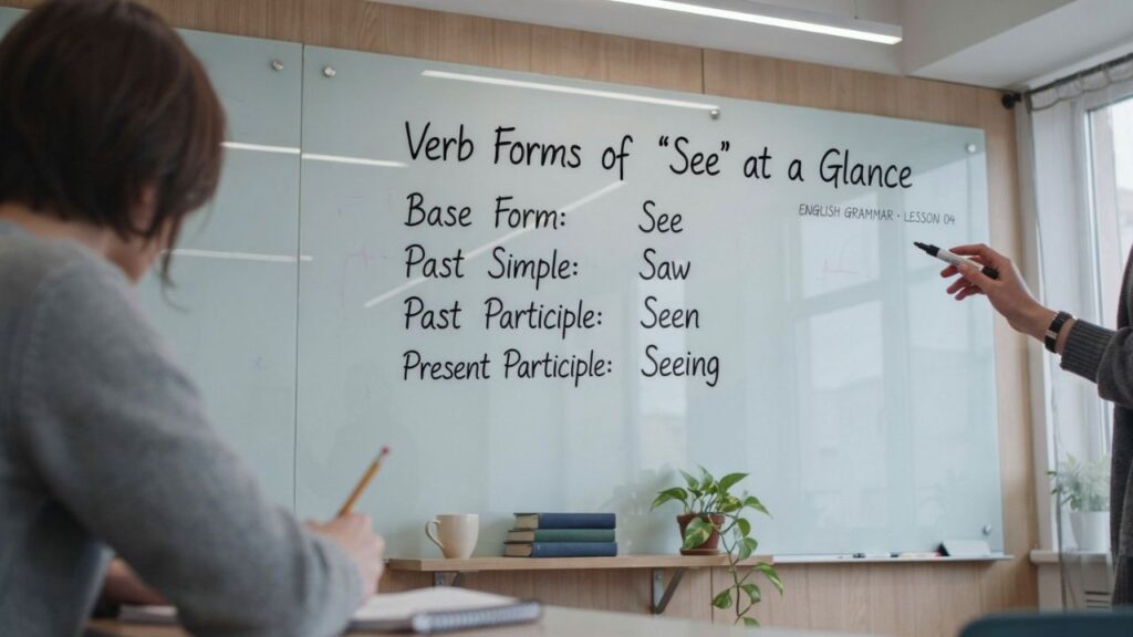 Verb Forms of “See” at a Glance