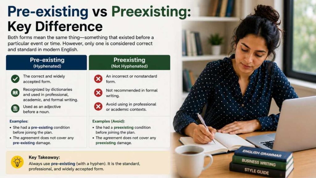 Pre-existing vs Preexisting: Key Difference