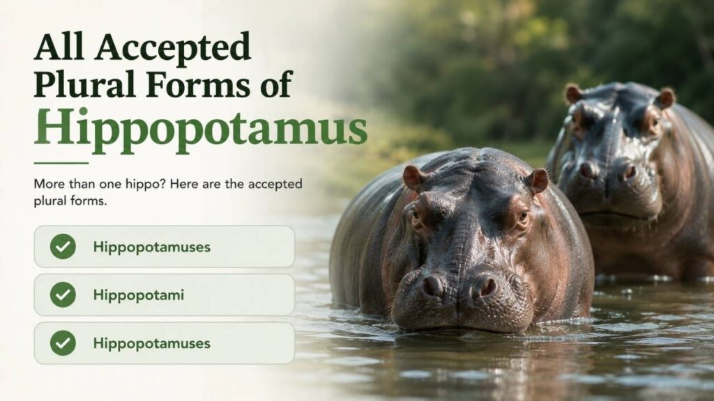 All Accepted Plural Forms of Hippopotamus