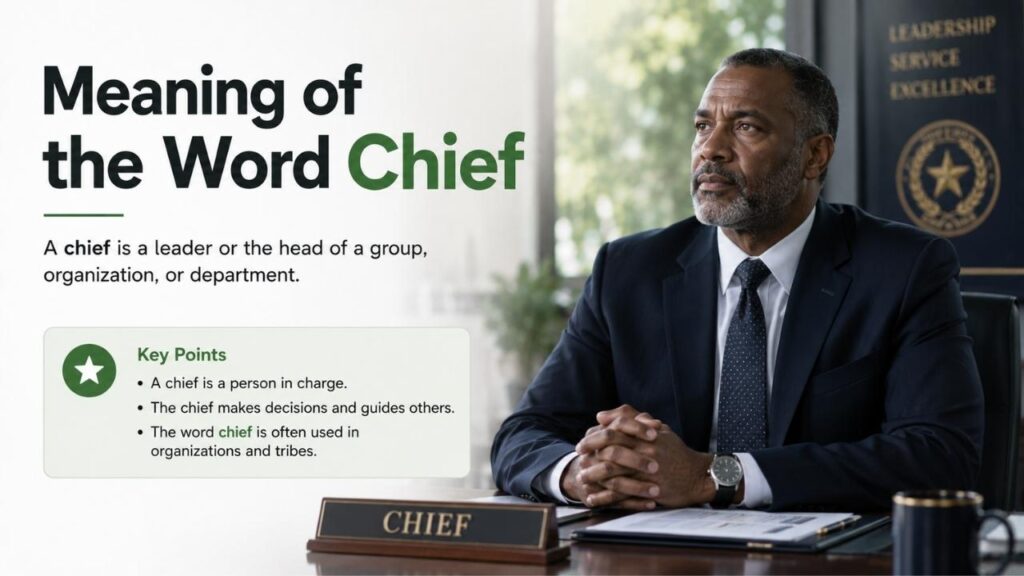 Meaning of the Word “Chief”