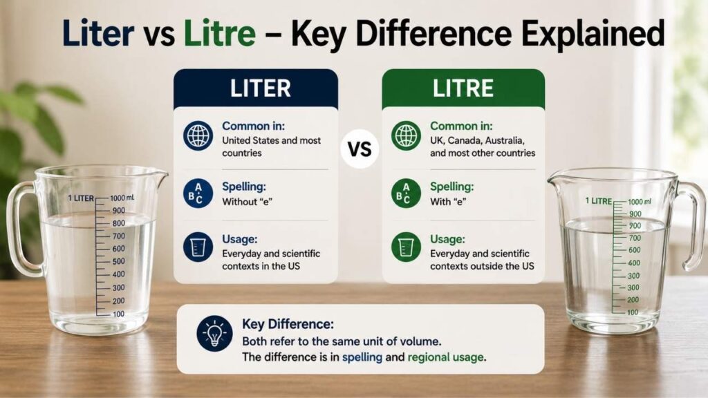 Liter vs Litre – Key Difference Explained