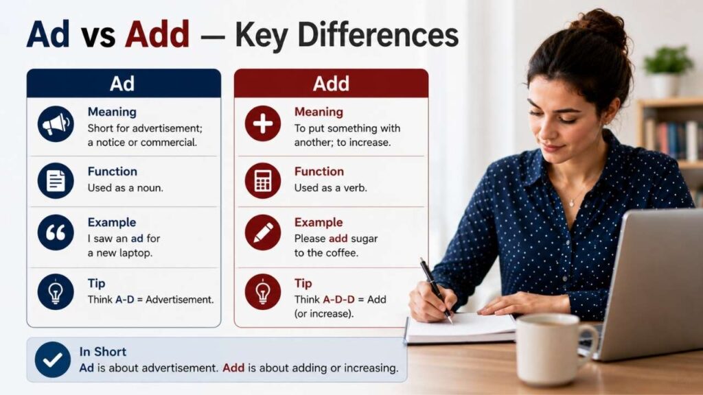 Ad vs Add — Key Differences