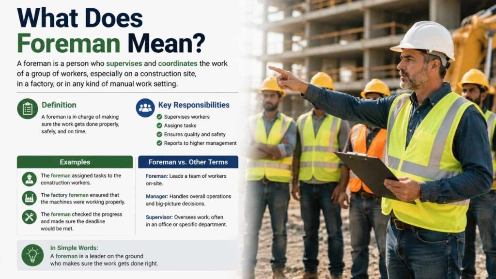What Does Foreman Mean?
