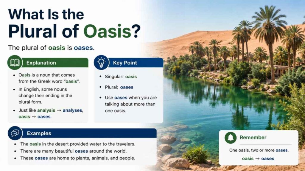 What Is the Plural of Oasis?