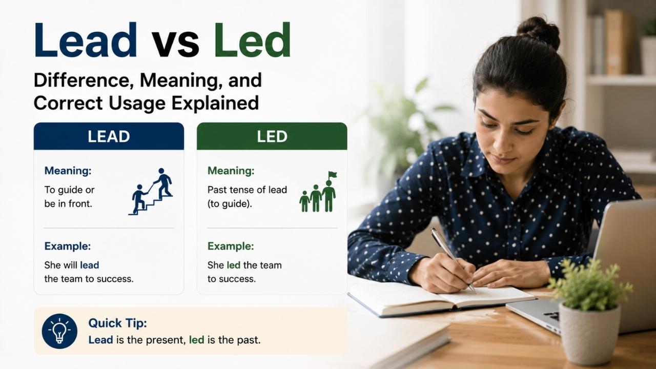 Many people search for “lead vs led”, “difference between led and lead”, and “lead vs led meaning” because they are unsure which form to use in writing.