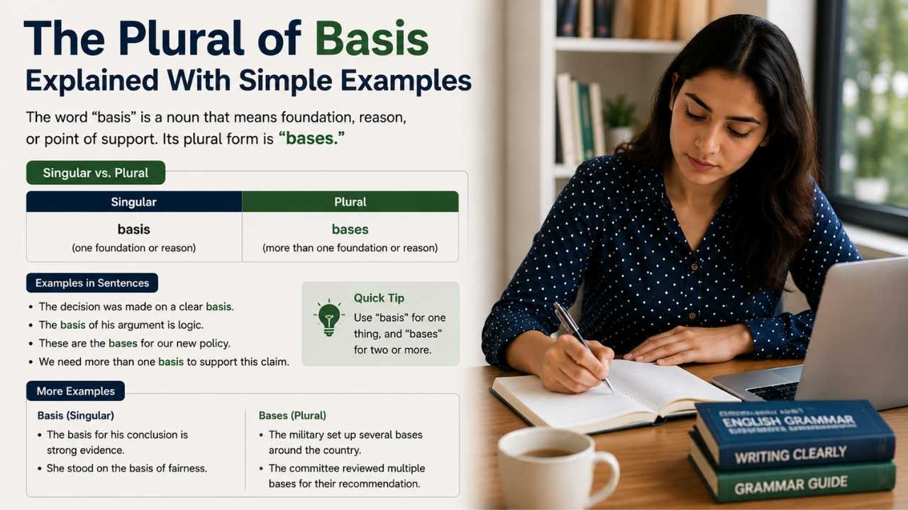 A common question is what is the plural of basis in English grammar