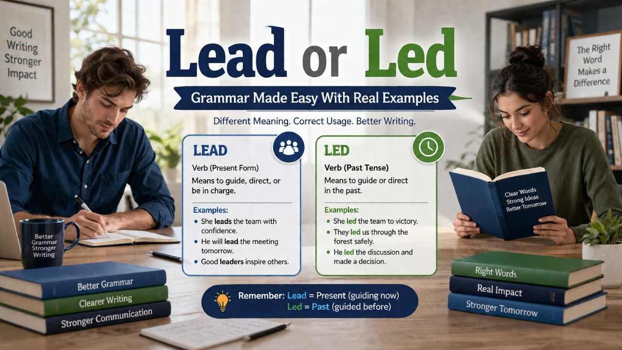 When people write or speak English, they often get confused between lead and led.