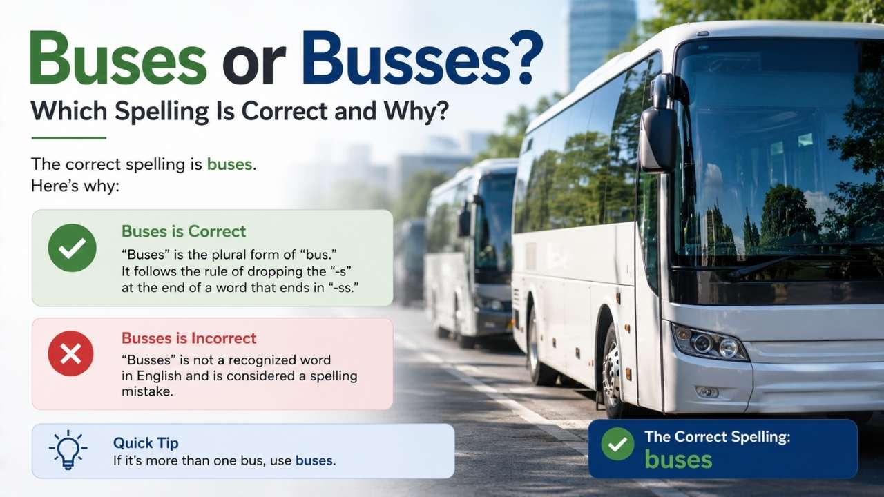 Many English learners and writers get confused when they see the words “buses or busses” and wonder which one is correct.