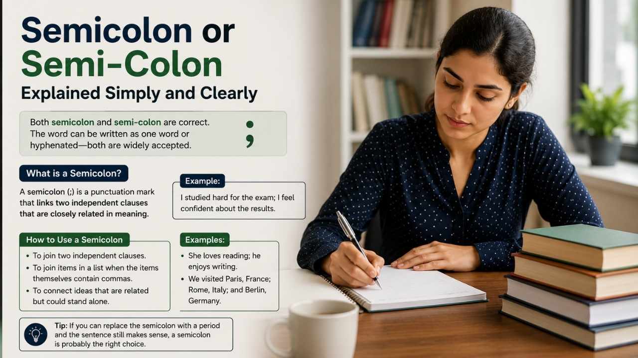 Have you ever stopped while writing and wondered, is it semicolon or semi-colon