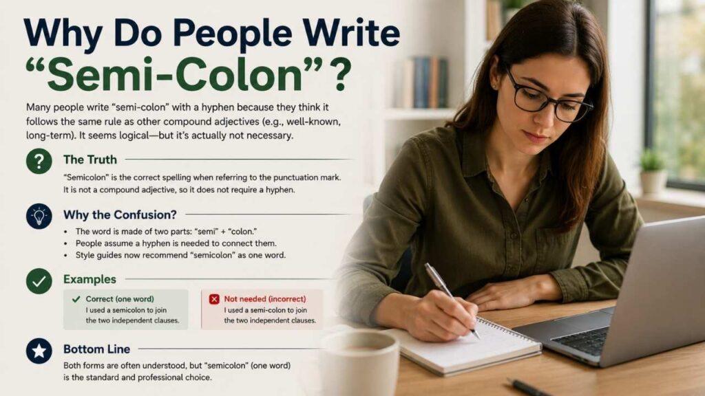 Why Do People Write "Semi-Colon"?