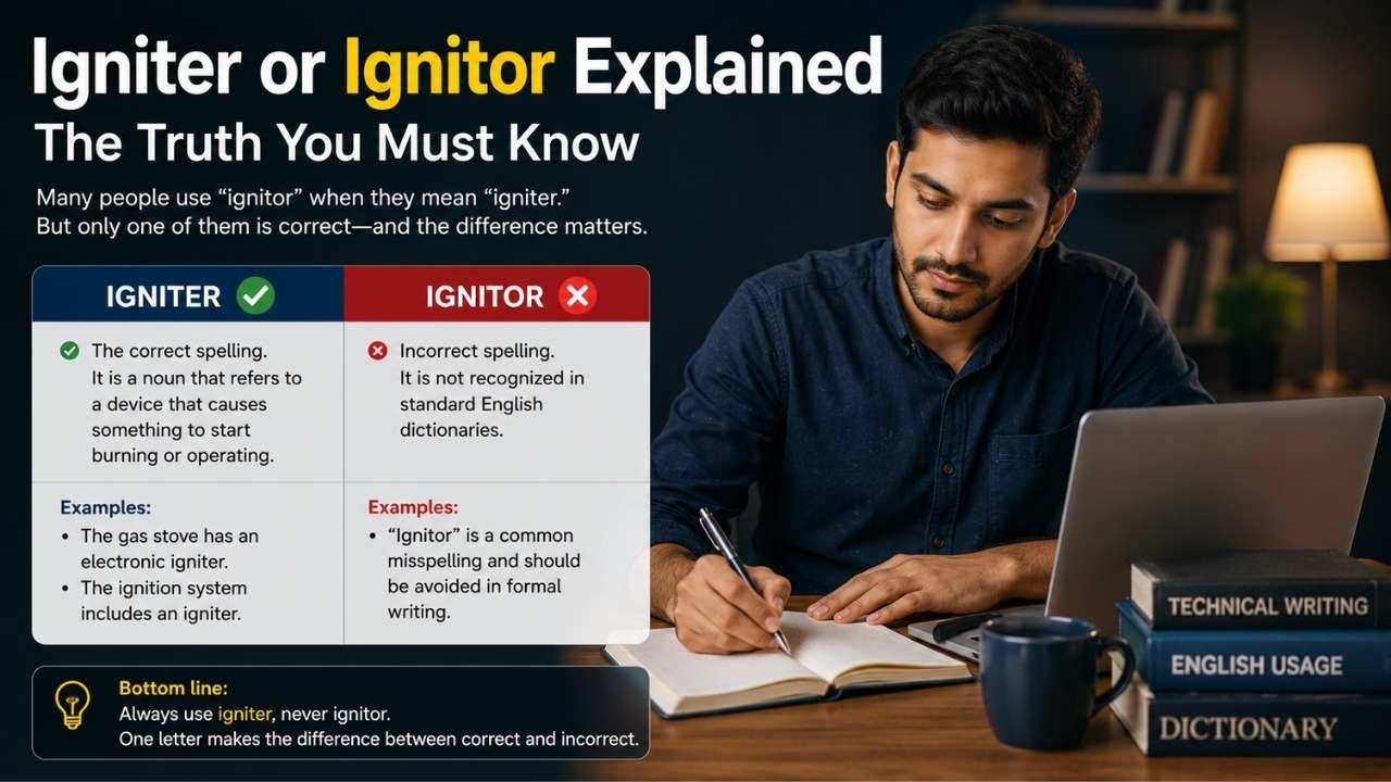 The debate around igniter vs ignitor often confuses writers, students, engineers, and even professionals who work with technical equipment.