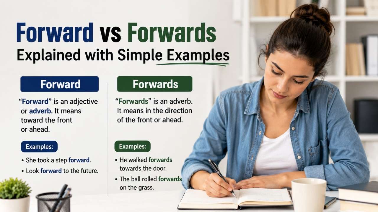 The confusion between forward vs forwards is a common problem in English grammar, especially for learners who want to write correctly in both formal and informal situations.